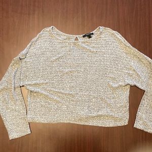 Forever 21, medium, light grey long sleeve shirt.